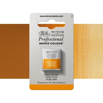 Vodová barva Akvarelová barva Winsor & Newton Professional, půlpánvička - Gold Ochre