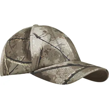 Kšiltovka SOLOGNAC Lovecká kšiltovka 100 maskovací Treemetic KAŠTANOVÁ|ZELENÁ