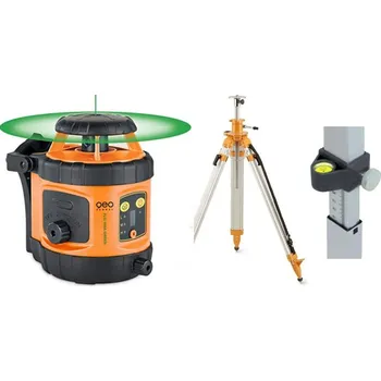 Měřící laser GeoFennel Sada FL 190 Green pro vodorovnou a svislou rovinu se samourovnáním pomocí vahadla