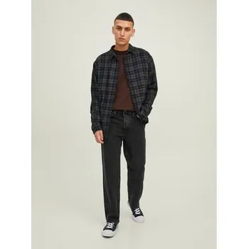 Pánské džíny Jack & Jones Jeansy Eddie 12216879 Černá Loose Fit 34_34