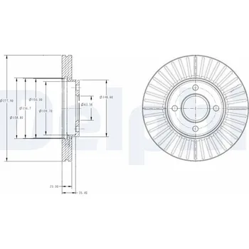 Brzdový kotouč Brzdový kotouč DELPHI BG4117