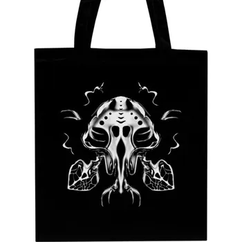 Nákupní taška Nákupní taška unisex s potiskem Nákupní taška černá - Alien Mask