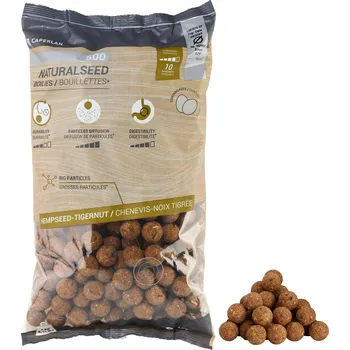 Boilies CAPERLAN Boilies na kaprařinu NaturalSeed 20 mm 2 kg Konopné semínko / tygří ořech