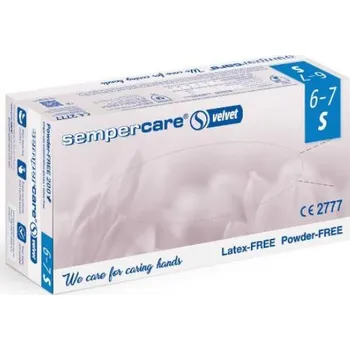 Vyšetřovací rukavice Sempercare Velvet 200 ks Rozměr: M