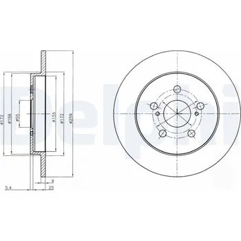 Brzdový kotouč Brzdový kotouč DELPHI BG4201C