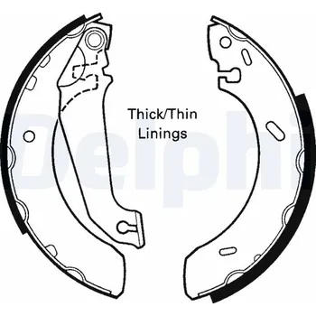 Brzdová čelist Sada brzdových čelistí DELPHI LS1617