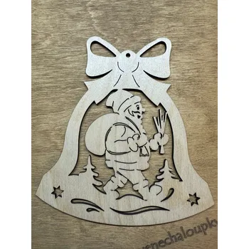 Vánoční ozdoba DCH Vánoční ozdoba Zvonek Santa Claus