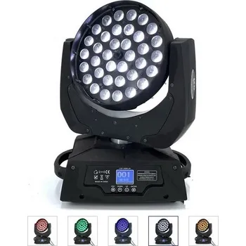 Osvětlovací technika VLTG Otočná hlava LED Wash/Beam II. 36x 10 W 4-in-1 RGBW Zoom, DMX512