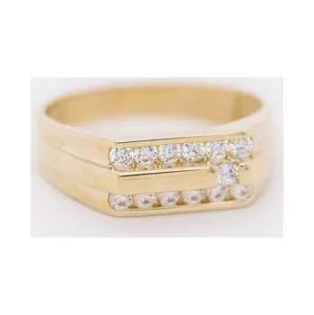 Prsten Lillian Vassago Exkluzivní zlatý prsten zdobený zirkony LLV01-GR001 Velikost prstenu: 65