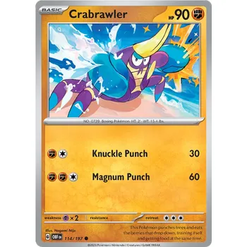 Karetní hra Pokémon TCG Crabrawler 114/197