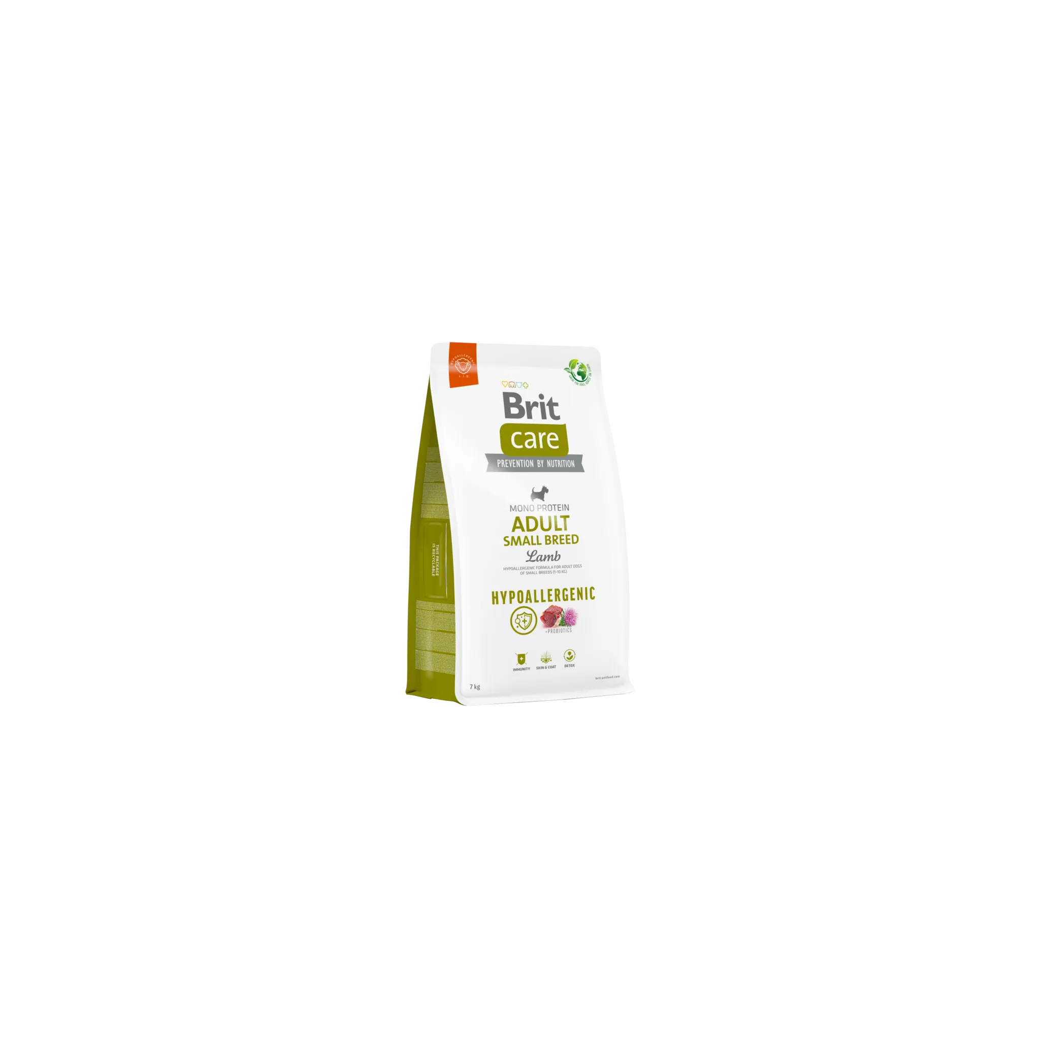 Fotografie 1 - Krmivo pro psa Brit Care Dog Hypoallergenic Adult Small Breed Lamb/Rice 7 kg