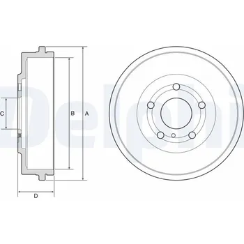 Brzdový buben Brzdový buben DELPHI BF639