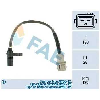 Čidlo automobilu Senzor otáček, automatická převodovka FAE 79125