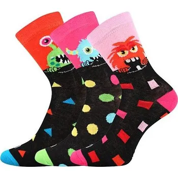 Lonka ponožky mix holka 3 páry, velikost 20-24