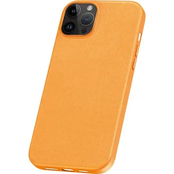 Pouzdro na mobilní telefon Kryt BASEUS Fauxther pro Apple iPhone 15 Pro - umělá kůže - oranžový