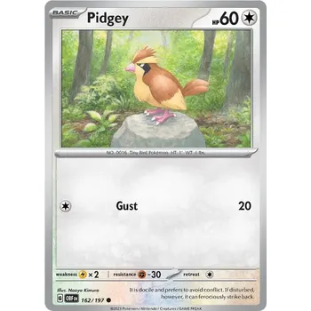 Karetní hra Pidgey 162/197 - Obsidian Flames Typ karty: Reverse Holo
