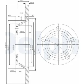 Brzdový kotouč Brzdový kotouč DELPHI BG2987