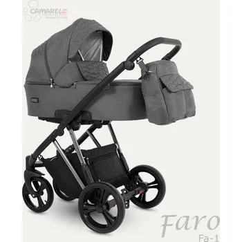Kočárek Dětský kočárek Camarelo Faro včetně autosedačky, Fa-1 Středně šedá