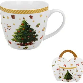 DUO Gifts DG - Vánoční porcelánový hrnek CHRISTMAS TREE 2 v přebalu - 460 ml