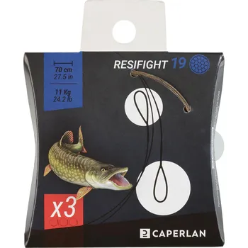 Rybářský háček CAPERLAN Nástavec na lov dravých ryb RESIFIGHT 19 - 2 smyčky 11 kg