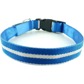 Obojek pro psa Bentech DC1200 LED svítící obojek modrý S