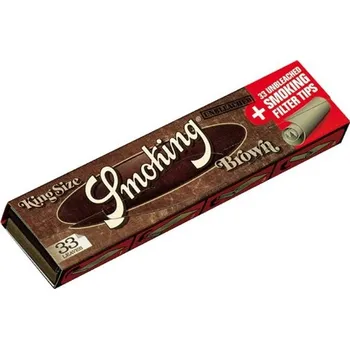 Set SMOKING BROWN – papírky a filtry, 33ks v balení (Dlouhé King Size papírky Smoking Brown, včetně filtrů. 33 kusů v balení.)