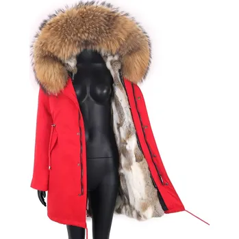 Dámská parka Dámská parka na zimu z pravé kožešiny Velikost: S, Barva (Varianta): 9