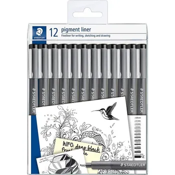 Staedtler Pigment Liner 308 12 ks černé