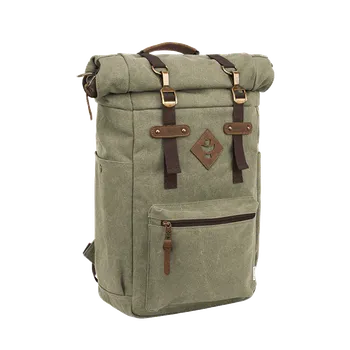 Batoh Revelry - The Drifter Rolltop Backpack, 23l – zelený (Pachuvzdorný a voděodolný batoh Revelry Drifter s kapacitou 23 litrů v zeleném provedení.)