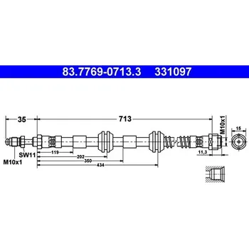 Brzdová hadice Brzdová hadice ATE 83.7769-0713.3