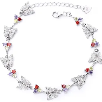 Náramek Majya Stříbrný náramek OLIVIA s motýlky Ag/; ≤7,54 g 10093