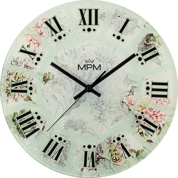 Hodiny MPM Elegantní skleněné nástěnné hodiny E09.4378