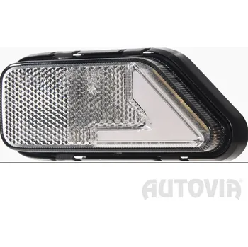 Přídavný světlomet Svítilna obrys. levá bílá s odrazkou "AGADOS" LED 12V 26290 0,5m kabel držák "SURFACE MOUNT"