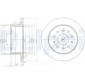 Brzdový kotouč Brzdový kotouč DELPHI BG3853