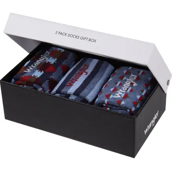 Pánské ponožky Wrangler pánské ponožky v dárkové krabičce 25114 Modrá 43-46