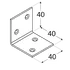 Tesařské kování Domax KS 2 úhelník široký 40 x 40 x 40 mm