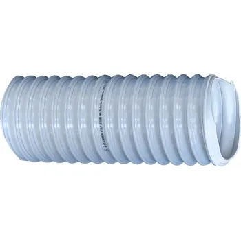 Hubice k vysavači SCHAUENBURG 45 FLEXADUR PVC-3N BF - Šedá hadice pro odsávání abr. materiálů, 2,0 Bar, 0/+70°C, (1,2 mm)