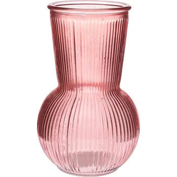 Váza Skleněná váza Silvie, růžová, 17,5 x 11 cm