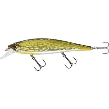 Umělá nástraha CAPERLAN Wobler Jerkbait Minnow WXM MNW 130SP Brochet ZELENÁ|ŽLUTÁ