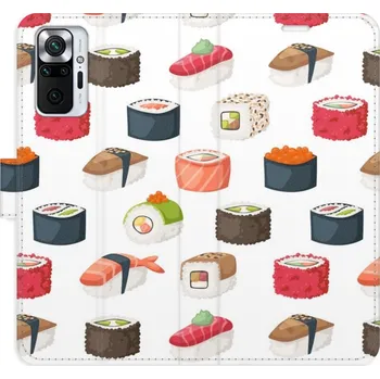 Pouzdro na mobilní telefon Flipové pouzdro iSaprio - Sushi Pattern 02 - Xiaomi Redmi Note 10 Pro