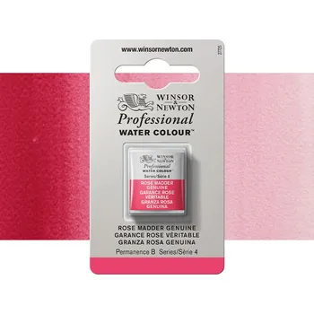 Vodová barva Akvarelová barva Winsor & Newton Professional, půlpánvička - Rose Madder Genuine