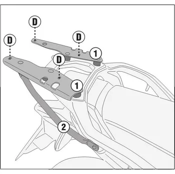 Nosič na motocykl a skútr Kappa KR1201 nosič kufru HONDA XL 750 Transalp (23)