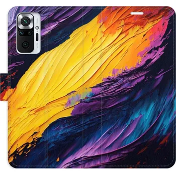 Pouzdro na mobilní telefon Flipové pouzdro iSaprio - Fire Paint - Xiaomi Redmi Note 10 Pro
