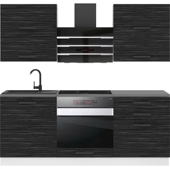 Kuchyňská linka Kuchyňská linka Belini Premium Full Version 180 cm královský eben s pracovní deskou EMILY TOR EMILY/0/WT/HK/B/B1