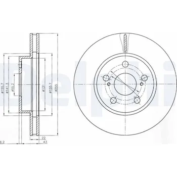 Brzdový kotouč Brzdový kotouč DELPHI BG4269