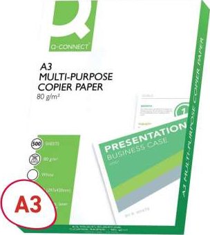 Kancelářský papír Q-Connect A3 - 80 g/m2, CIE 146, 500 listů