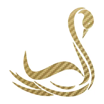 Samolepicí dekorace na vozidlo Labuť 006 pravá (59 - 3D karbon zlatý) SAMOLEPKA NA AUTO, NÁLEPKA, FÓLIE, POLEP, TUNING, VLASTNÍ TEXT, TISK, AUTOSAMOLEPKY.cz, POLEPY, OBRÁZEK, LOGO, 3D STICKERS