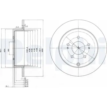 Brzdový kotouč Brzdový kotouč DELPHI BG4035