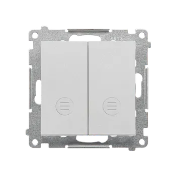 vypínač SIMON TW5L2.01/143 Spínač sériový 2 násobný (přístroj se 2 kryty), s LED podsvětlením, řazení 5So (2