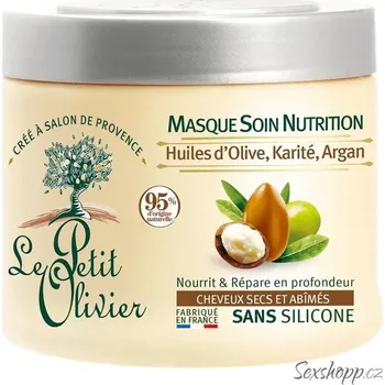 Vlasová regenerace Vyživující maska na vlasy Le Petit Olivier – olivový, bambucký a arganový olej